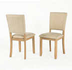 leovanni Rectangle Dining Table Set of 4, 48" Rectangle Kitchen Table and Upholstered Chairs Set for Kitchen, Dining Room, Apartment, Natural
