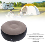 Inflatable Stool Ottoman Footrest, All Weather Foot Rest Indoor or Outdoor Use, Portable Flocking Inflatable Stool Ottoman Pouf Footstool for Home Patio Garden, Camping, Travel