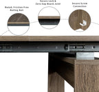 Extendable Dining Table, Transformer Extra Console Table for 1-12 People, Folding Space Saving Dining Room Table for Homes, Apartments, Oak