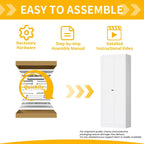 White Kitchen Pantry Cabinet, 72" Tall Metal Storage Cabinet with 2 Door and 5 Adjustable Shelves, Pantry Cabinets for Kitchen Storage, Assemble Required