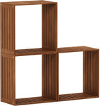 Furinno TIOMAN Outdoor Storage, Multipurpose Stacking Shelf in Teak Oil, for Patio, Garden, Porch, Natural