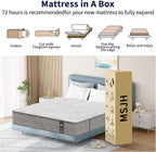 King Mattress 12 Inch, Hybrid Mattress in a Box, Memory Foam Matress with Pocket Spring, Soft & Comfortable Medium Firm, Motion Isolation, Pressure Relief, CertiPUR-US Certified (80"*76"*12")