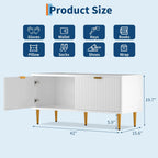 Garvee Shoe Storage Bench for Entryway, Modern Fluted Shoe Cabinet with Storage, Compact Wooden Mudroom Bench for Hallway, Foyer, Entrance, Front Door, White