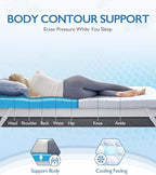 SINWEEK 3 Inch Twin Cooling Memory Foam Mattress Topper for Pressure Relief, Thick Bed Mattress Pad with Cooling Soft Cover and Adjustable Straps, CertiPUR-US Certified