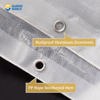 GUARD SHIELD Clear Tarp Heavy Duty 20x40 Feet Waterproof for Outdoor Garden Poly Cover UV Resistant Transparent Tarpaulin10mil