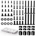 Universal TV Mounting Hardware Screw Kit, M4-M8 Screws for VESA Mounts | Black Screws, Complete set includes bolts, washers and spacers, Fits Most TVs/Monitors up to 80 inches,Organized Storage Case