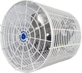 Schaefer VK8 Versa-Kool Air Circulator Fan, Ceiling Wall Mount Greenhouse Fan & Steel Guards, 450 CFM, 1/100 hp, Energy-Efficient Commercial Fan for Patio, Garage, Industrial & Workshop (White)