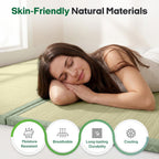 ZonLi Japanese Tatami Mat, Foldable Floor Sleeping Pad Futon Mattress | Made from Natural Coconut Shell Fiber & Jute Fiber, Firm Traditional Floor Bed Twin 75"x39"