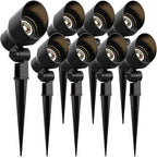 Malibu Low Voltage Landscape Lighting 9604 - 20W 145 Lumens Halogen Outdoor Lights 2800K With Stake Connector (8 Pack)