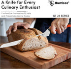 12-Inch Offset Serrated Bread Knife, Premium High Carbon Stainless Steel Blade Knife for Bread with Ergonomic Handle, NSF Certified, DT-31 Series, Orange