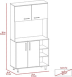 3 Shelf Pantry Cabinet Black