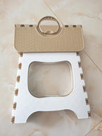 Folding Step Stool Anti Slip Compact Plastic Foldable Step Stool Holds Up to 300 lbs,12 inches, 30cm，(Coffee) 1PCS