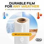 Plastic Sheeting 6 mil, 40' x 100' (4000 sq. ft.) - Semi-Clear Thick Painting Plastic Covering for Painting, Construction and Greenhouse - LDPE Plastic Rolls Heavy Duty Outdoor by IDL Packaging