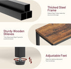 SLEEPING LAMB Narrow End Tables Living Room Set of 2 Small Side Table for Small Space, 2 Tier Slim Skinny Night Stand for Bedroom, Couch Beside Nightstands, Rustic Brown and Classic Black