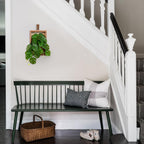 DILATATA Artificial Hanging Plants with Wooden Frame 2 Pack Faux Monstera Leaves Hanging Vine Greenery Plants for Living Room Bedroom Farmhouse Office Home Decor
