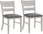 Peatuk Solid Wood Dining Chair Set of 2, Part of Dining Table Set, Mix and Match Table, Chair Sold Separately for Dining Room, Kitchen, Grey