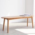 Natural Oak Wood Dining Bench, 39.37 x 11.81 x 16.14 Inches,Oak, Half-Round Design (39.37" Lx11.81 Wx16.14 H)