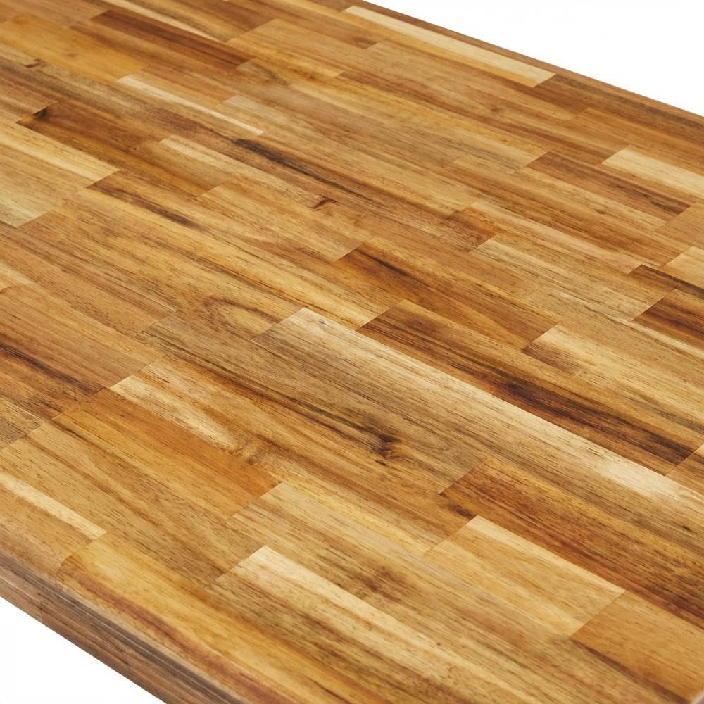 Furnifact Dining Room Table, Natural Finish Rectangular Wood Dinner Table, Simple Style with 4 Legs, Small Kitchen Dinette