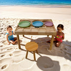 Wooden Sensory Table for Toddlers with 2 Chairs, Double-Sided Boards | Sand and water play, promotes sensory development, easy assembly, indoor outdoor use
