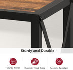 Tajsoon Console Table 41.8”, 2-Tier Industrial Entryway Table, Narrow Entrance Sofa Table with Shelves, Hallway, Living Room, Foyer, Corridor, Office, Rustic Brown and Black
