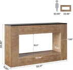 Tribesigns Modern Console Table, 55-Inch Wood Entryway Table with Storage, Narrow Long Sofa Table Behind Couch Table for Living Room, Foyer, Hallway, Brown