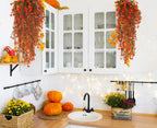 Fall Artificial Hanging Plants Artificial Fall Flowers Faux Autumn Plants Faux Hanging Plants Artificial Plants Fake Plants for for Thanksgiving Indoor Outdoor House Wedding Garden Party (Salmon)