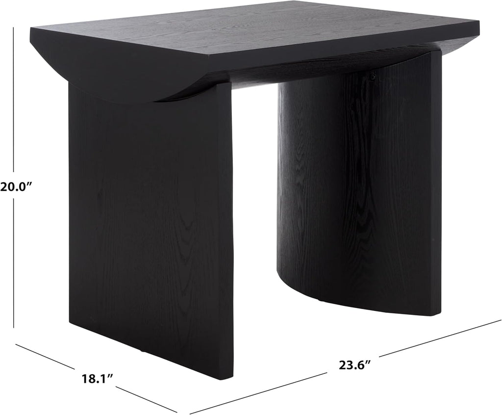 SAFAVIEH Home Collection - Bara Modern End Table, Black Rectangular Accent Side Table (ACC2316B)