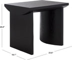 SAFAVIEH Home Collection - Bara Modern End Table, Black Rectangular Accent Side Table (ACC2316B)