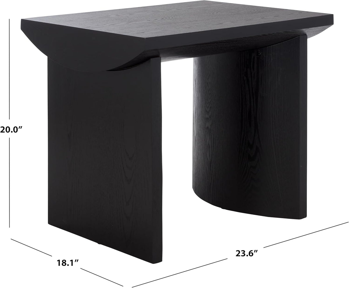 SAFAVIEH Home Collection - Bara Modern End Table, Black Rectangular Accent Side Table (ACC2316B)