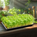 20 Pack Shallow 1020 Trays No Holes, Heavy Duty Reusable Seed Starter Flat Seedling Tray for 72/128 Cell Plug Tray, Transplant, Microgreen & Seed Germination (21"×11", 1.6" Deep, TD538)
