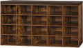 DINZI LVJ Shoe Storage Bench, 20-Cubby Shoe Rack Bench with Cushion, Fully Adjustable Shelves, Shoe Organizer for Closet, Entryway, Mudroom, Hallway and Garage, Rustic Brown