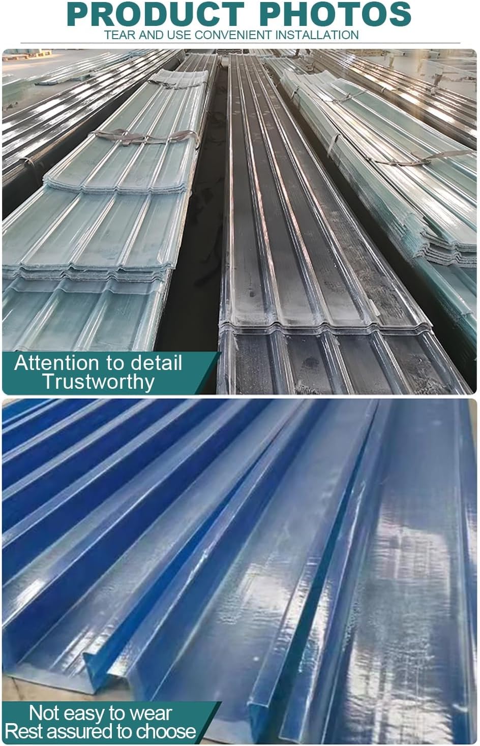 Plastic Roof Panels,Translucent Greenhouse Panel,Daylighting Roof Panels,Sturdy Panel,Cuts Easily,for Patio Garden Balcony etc.(39.37x70.86in)