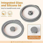 Glass Food Storage Jars with Lids[Set of 3], Perfect for Pasta, Cookies, Nuts, Coffee, Cereal, Flour, and More, Organize Your Kitchen with these BPA-Free Glass Jars with Silicone Lids