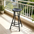 Black Adult Folding Stool with Handle and Foldable Pole Stool, 28 inch Folding Stool, Weighing 200 pounds, Foldable Heart-Shaped Folding Counter high Stool, Camping Kitchen Chair,
