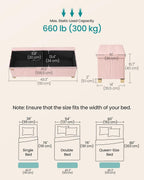 SONGMICS Storage Ottoman Bench, PU Leather Foldable Footrest, Padded Seat | Chest for Bedroom, 43.3 x 15 x 15.7 inches, Jelly Pink, MINOTA Collection ULSF524SA01