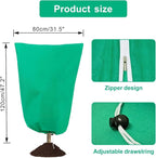 Eunika 6 PCS Plant Covers Freeze Protection, 47.2"x31.5" Frost Blankets with Zipper Drawstring Reusable Winter Plant Protectors Bag Covers for Outdoor Garden Trees, Shrubs Cover for Frost Cold Pest