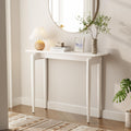 AQIMUELE Wood Console Table White Entryway Table, Thin Console Table, Sofa Tables for Living Room (39.4'')