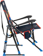 GCI Outdoor NASCAR Roadtrip Rocker Camping & Sideline Sports Chair | Portable Folding Rocking Chair with Durable Armrests & Drink Holder, Black
