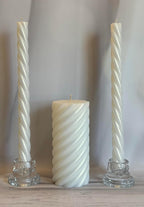 Unity Candle Set for Wedding - Wedding Unity Set for Reception and Ceremony - 6” Pillar Candle & Two 10” Taper Candles -Unity Candles- Marriage Unity Ritual-White