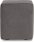 Howard Elliott Collection Replacement Slipcover Exclusively Made for Howard Elliott Universal Cube Ottoman, 100% Polyurethane Fabric (Ottoman Not Included), Bella Pewter