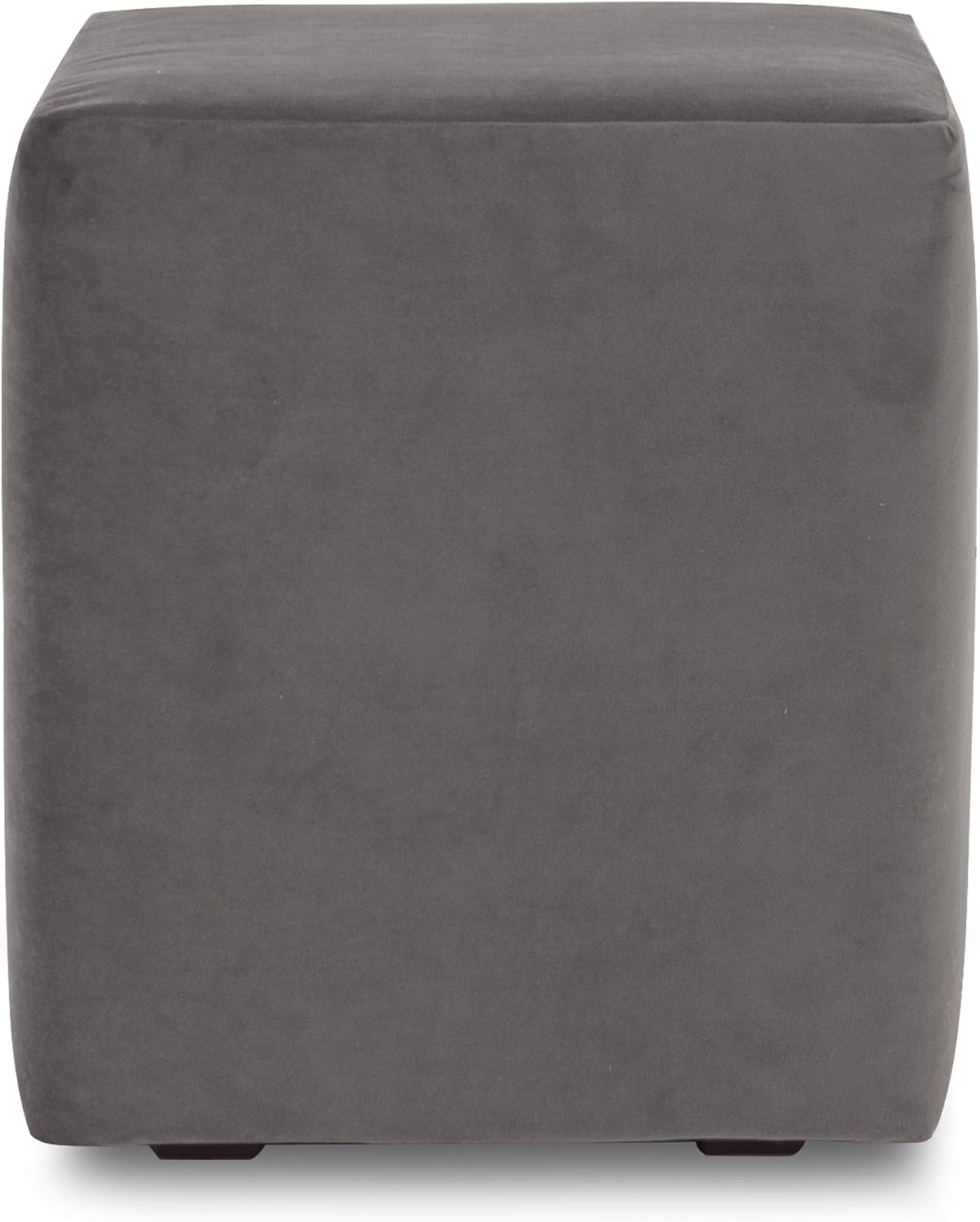 Howard Elliott Collection Replacement Slipcover Exclusively Made for Howard Elliott Universal Cube Ottoman, 100% Polyurethane Fabric (Ottoman Not Included), Bella Pewter
