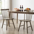 DUHOME Windsor Dining Chairs Set of 2, Farmhouse Mid Century Modern Wooden Spindle Back Kitchen Chairs with Comfortable Seat，Wood Dining Chairs for Dining Room, Living Room & Bistro