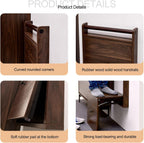 Wall Mounted Shoe Changing Stool Space Saving Hidden Chair Wall Stools, with Handrail and Non-Slip Mat, Shoe Changing Stool for Entryway Hallway