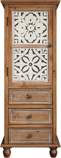 KTART 54''Tall Kitchen Pantry Cupboard Storage Cabine,Narrow Accent Cabinet | Solid Wood Frame;Farmhouse/French Country Narrow Corner Glass Display Cabinet;Narrow Storage Cabinet;Tall Accent Cabinet