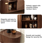 ONBRILL 40" Sideboard Buffet Cabinet with Storage, Storage Cabinet with Sliding Door & Adjustable Shelf, Modern Accent Coffee Bar Console Table for Kitchen, Entryway, Walnut