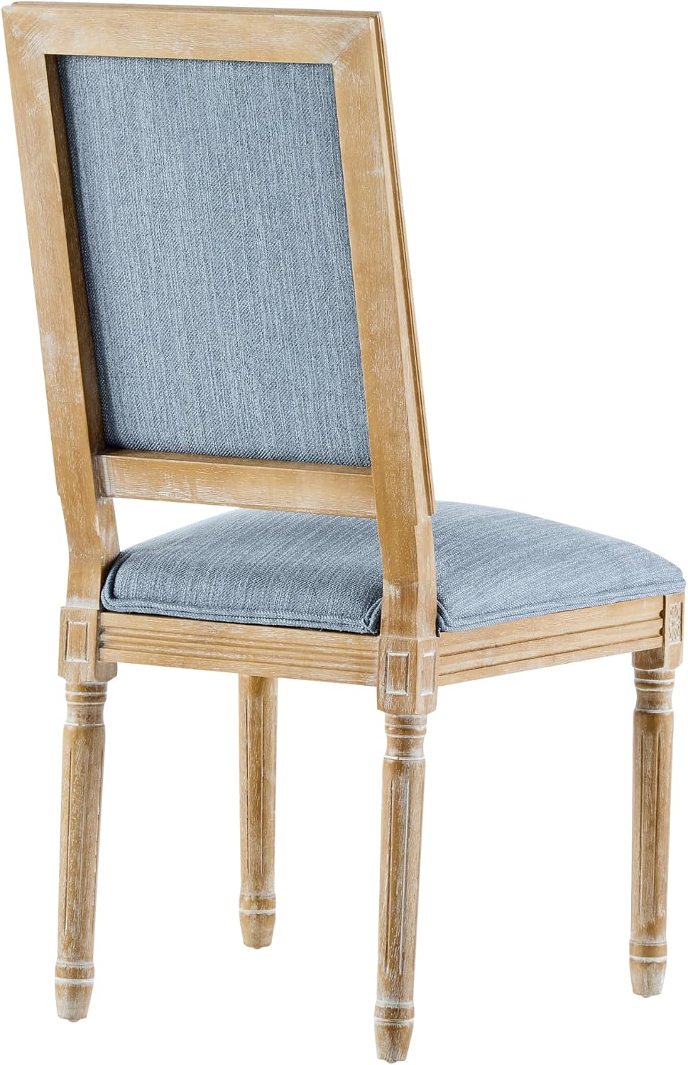 Christopher Knight Home Regina French Country Dining Chairs Set of 2, Wooden Dining Room Chair, High Back Kitchen Side Chair, Fabric Upholstered Armless Extra Seat, Slate Blue