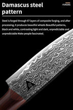 4.7" Paring Knife Damascus Steel Fruit Knives - 67-Layer Forged Kitchen Peeling Knife with Natural Solid Wood Handle Kitchen Utility Knives, 15° Double-Edged Blade, Ultra-Sharp & Durable