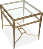 Magnussen Home Lorena Burnished Brass Rectangular End Table