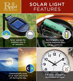 Regal Art & Gift Hot Air Balloon Solar Lantern – Hanging Solar-Powered LED Lights, Waterproof Portable Decorative Outdoor Lamp Made of Metal & Glass for Garden, Patios & Pathway – Diamond (Large)