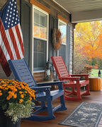 BRIOPAWS Outdoor Rocking Chairs | Set of 2 | Porch Rockers | HDPE Plastic| Black | Oversized | Patio Rocker Chair | High Back | for Big Man | Weather Resistant | for Outside Deck Balcony Backyard